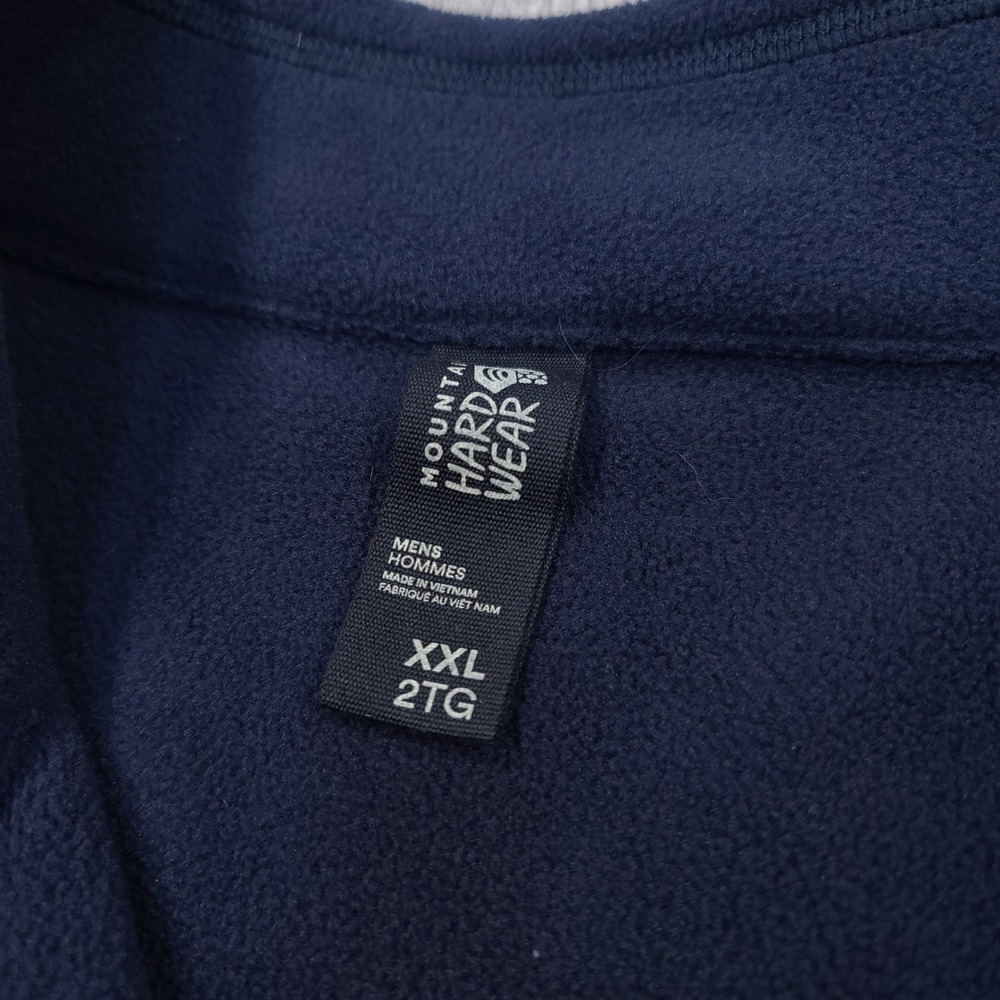 Mountain Hardwear Fleece Jacket Men XXL Navy Blue Microchill 2.0 Full Zip OM7722 - Picture 5 of 6